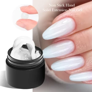 MEET ACROSS 7ml Branco Leite Antiaderente Extensão de Mão Gel Esmalte Transparente Nu Rosa Dedo Prolonga Verniz de Arte de Unhas Manicure