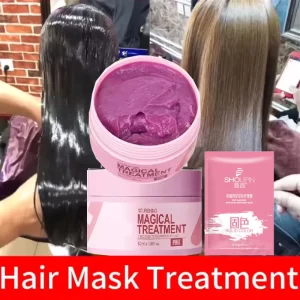 Máscara mágica de queratina para cabelo, 5 segundos, reparação de cabelos danificados e crespos, macio, suave, brilhante, nutrição, hidratação profunda, nutritivo, cuidados com os cabelos